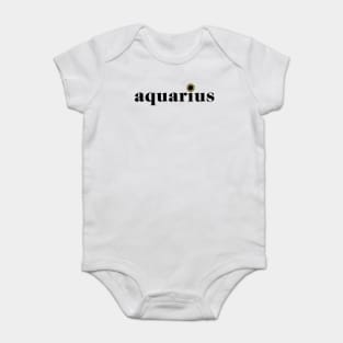 Aquarius Sunflower Zodiac Baby Bodysuit